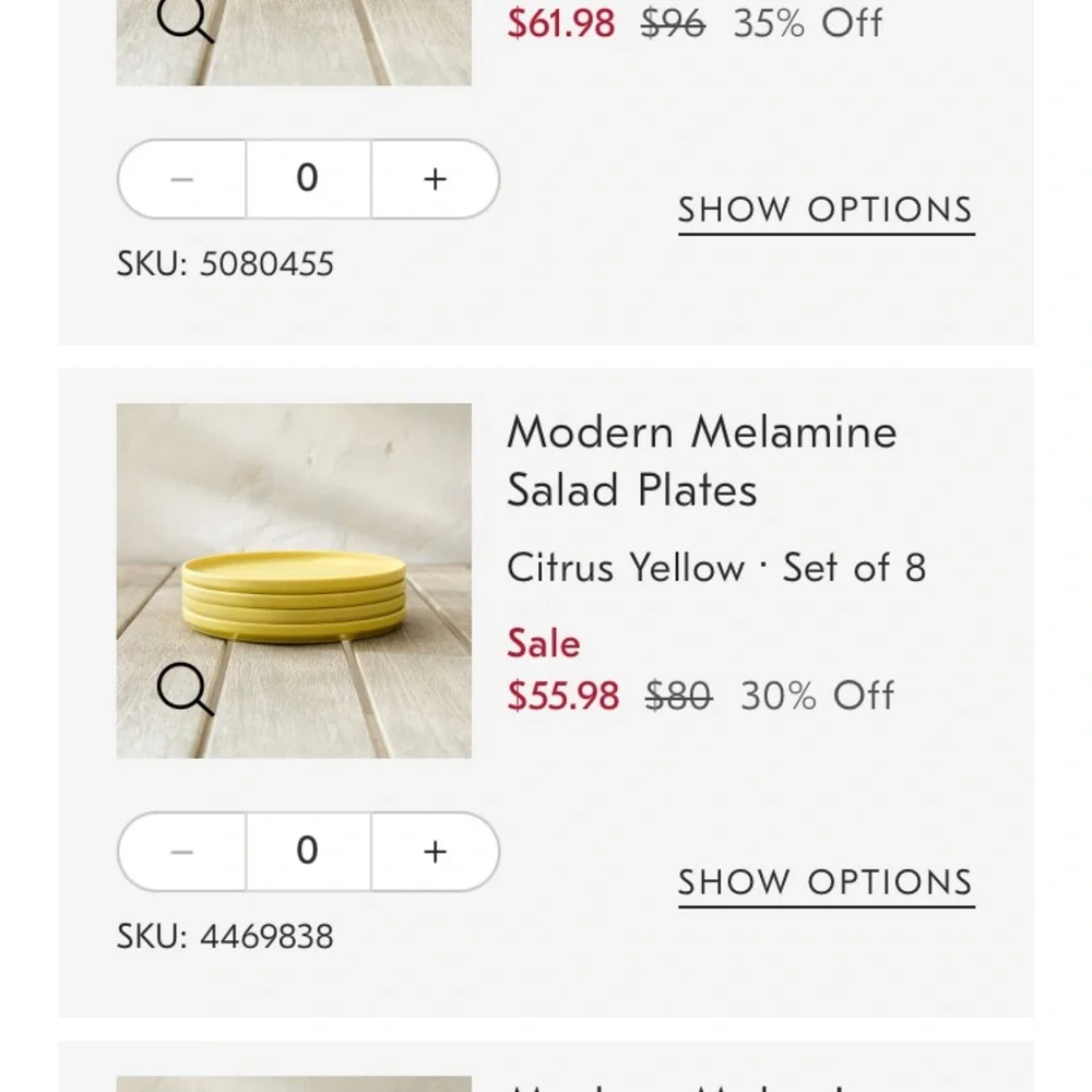 Citrus Yellow Modern Melamine Dinner Plates